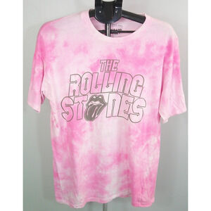 American Eagle The Rolling Stones T-Shirt Men's XS Rock Music Pink Tie Dye